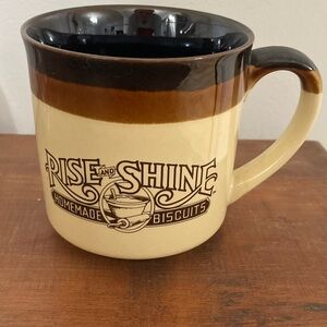 1986 Hardee’s Vintage Rise and Shine Brown Ceramic Mug